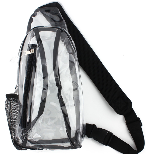 Fashion Transparent Black Trim Game Day Crossbody Bag