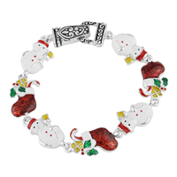 THE SNOWMAN & STOCKING CHARM BRACELET