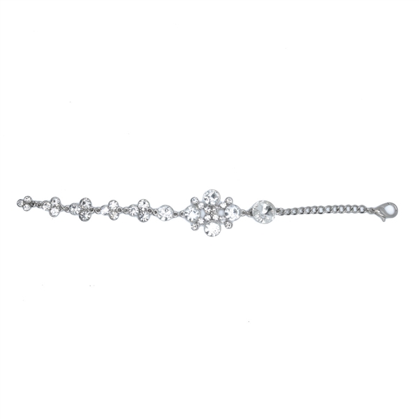 Sparkling Clear Crystal Clustered Necklace Extension