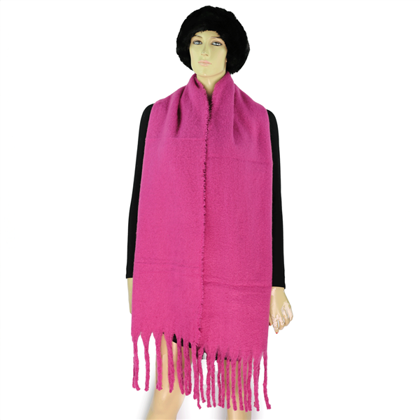 Cozy, Thick Solid Colored Fringed Edge 100% Acrylic Fashion Scarf