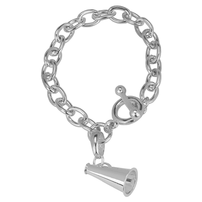 CHEERLEADER MEGAPHONE CHARM BRACELET