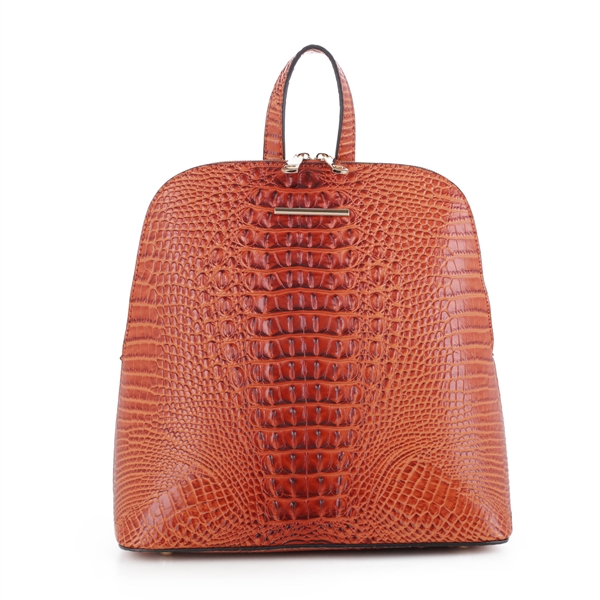 Women's Orange Backpack Handbag
