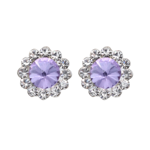 Stylish Shimmering 10mm Crystal Round Stud Earrings