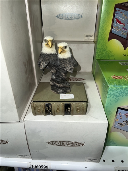 Eagle Couple AGG Design Sculptured Trinket Box