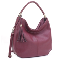 Chic Wine Faux Leather Fashion Conceal Carry Shoulder Hobo Satchel