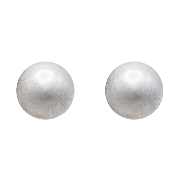 Small Stylish Light Gray 6mm Pearl Post Earrings