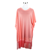 LONG FRINGED COVER-UP | CORAL