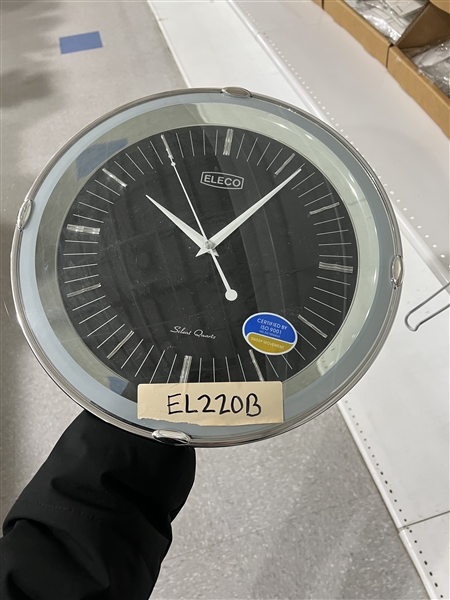 Home and Office Round Transparent Gray Eleco Quartz Analog Clock