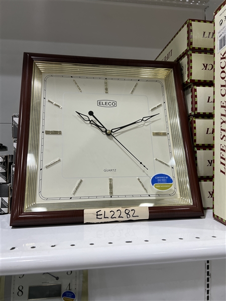 Squared Eleco Quartz Analog Clock