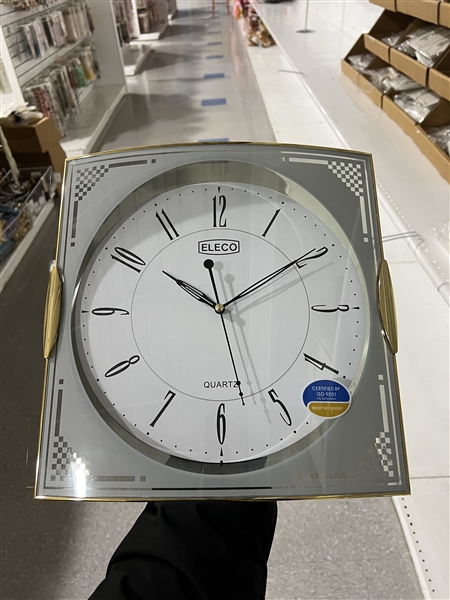 Home and Office Arched Squared Eleco Quartz Analog Clock