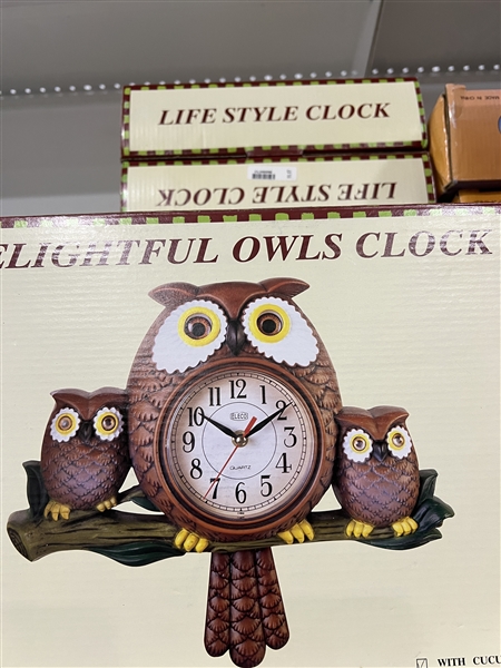 Home and Office Vintage Style Owls Eleco Quartz Analog Cuckoo Clock