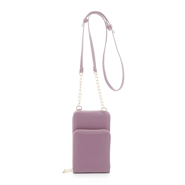 Uniquely Stylish Lilac Faux Leather Phone Wallet Crossbody