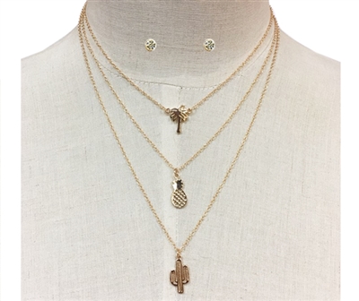 SUMMER VIBE NECKLACE SET | GOLD