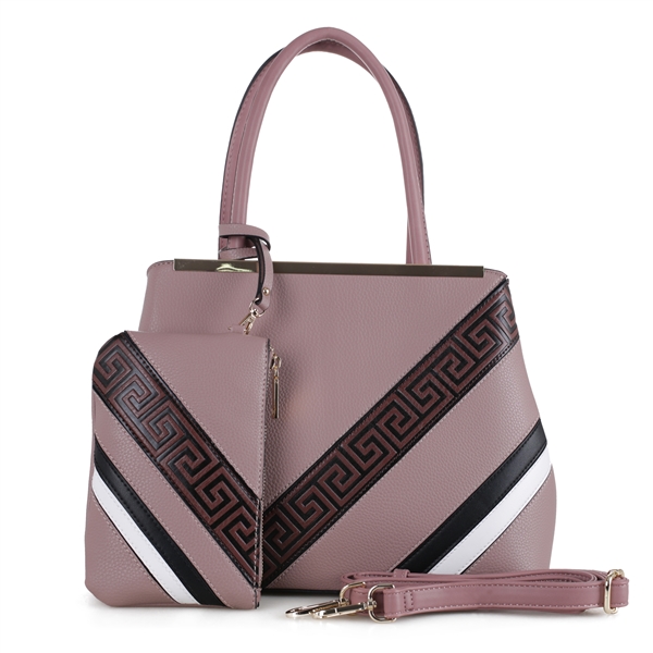 Intriguing Design & Vibrant Mauve Vital Handbag Set