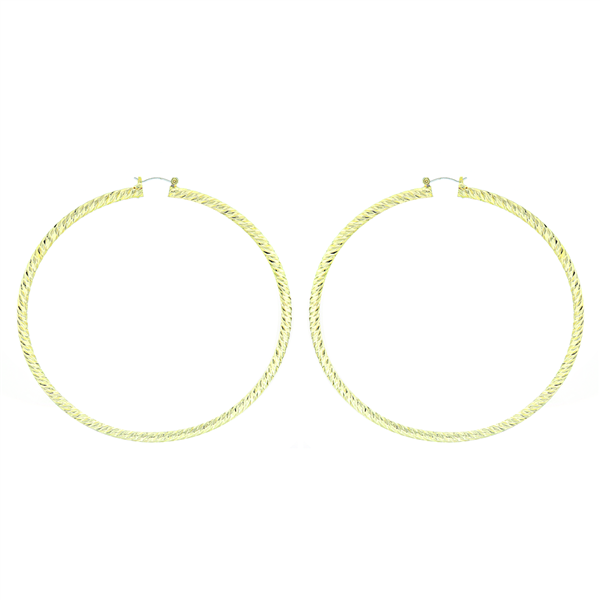 Gold Twisted Hoop Earrings