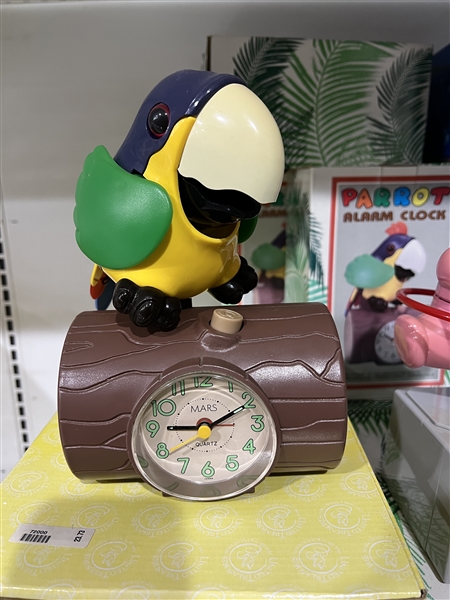 Home and Office Colorful Parrot Quartz Analog Alarm Clock