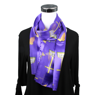 Purple Church Inspired Print Scarf