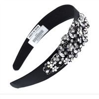 Sparkling Clear & Iridescent Crystal Flower Decorative Arched Headband