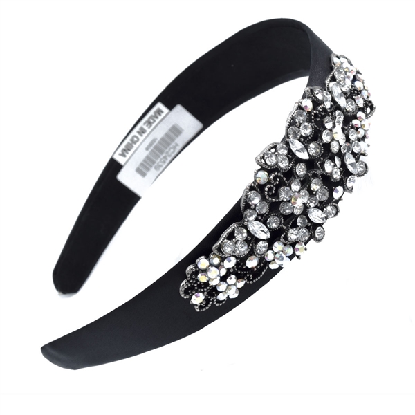 Sparkling Clear & Iridescent Crystal Flower Decorative Arched Headband