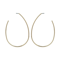 Gold Open Teardrop Earrings