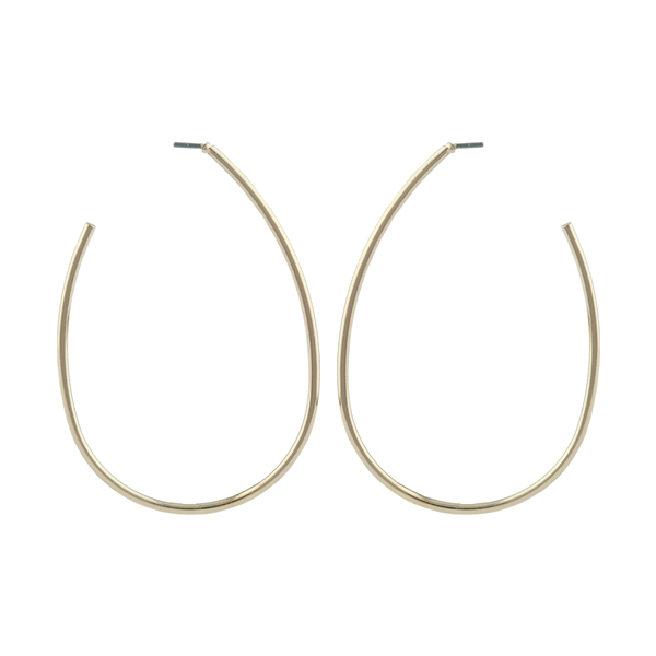 Gold Open Teardrop Earrings