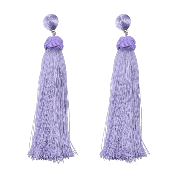 Lavender Hula Tassel Wholesale Earrings