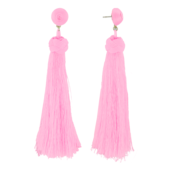 Pink Hula Tassel Earrings