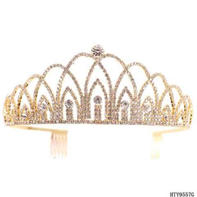 CRYSTAL CROWN COMB DIADEM | GOLD