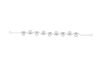 Small Sparkling Clear Crystals Swirl Designed Bobby Pin Bridal Wedding Fashion Hair Piece