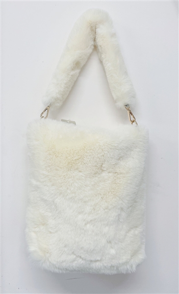 White Warm & Cozy Soft Faux Fur Fashion Shoulder Bag