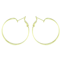 Stylish & Divine Gold Toned Wavy Omega Hoop Stud Earrings