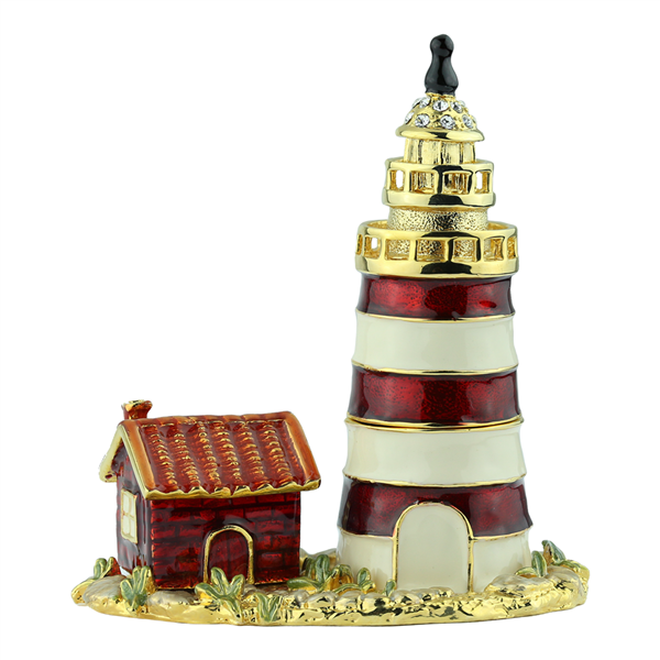 THE HOUSE WITH A LIGHTHOUSE TRINKET BOX | RED