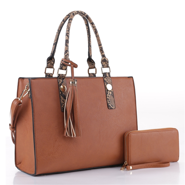 THE SERPENT SATCHEL SET BROWN