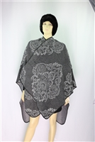 Fashion Two-Tone Decorative Designed 100% Acrylic Shawl Wrap