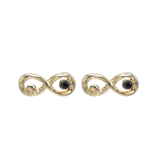 Stylish Fashion Sparkling Jet Crystal Infinity Earrings
