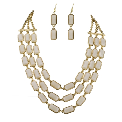 Triple Ivory Necklace Set