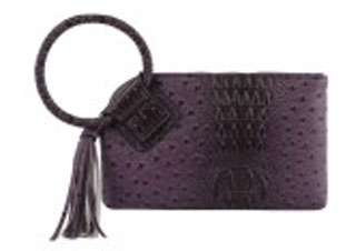 Stylish Purple Faux Leather Fashion Wristlet Clutch