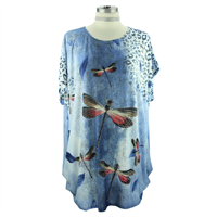 Blue Dragonfly Top