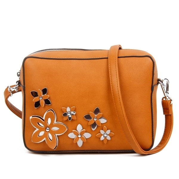 Flower Accented Sturdy Satchel
