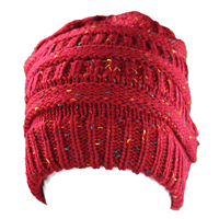 Fashion Colorful Splattered Red Knit Beanie