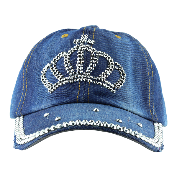 QUEEN CROWN HAT | DISTRESSED DENIM