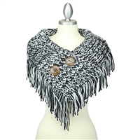 THE CROCHET NECK SCARF | BLACK/WHITE