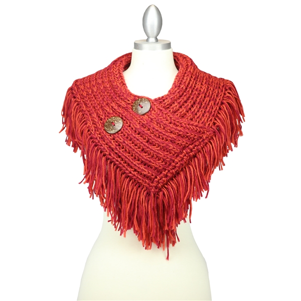 THE RED CROCHET NECK SCARF