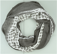 Fashion Multi-Patterned Brown Infinity Scarf