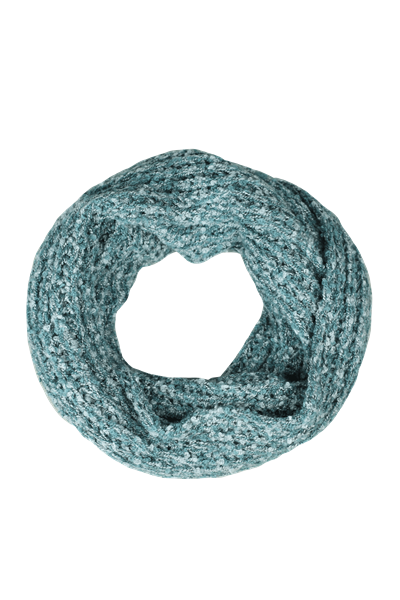 Fashion Two-Tone Mint & Light Grey Knitted Infinity Scarf