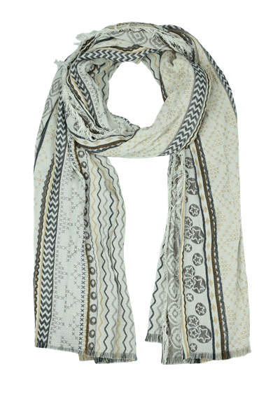 Fashion Beige Mixed Pattern Scarf