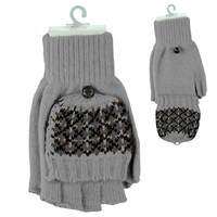 POP-TOP MITTEN GLOVES | GREY