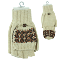 POP-TOP MITTEN GLOVES | IVORY