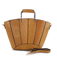 THE BRELLA FAN TOTE HANDBAG | MUSTARD