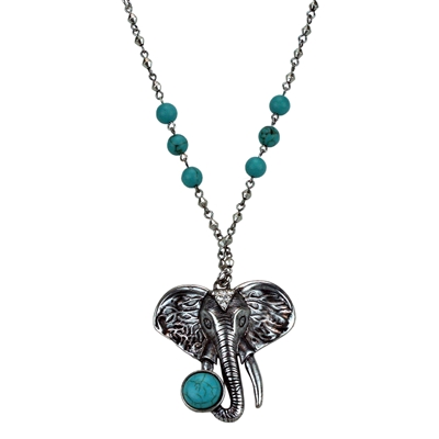 Turquoise Elephant Necklace